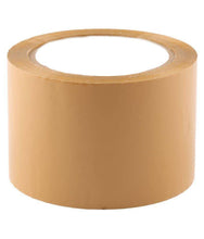 Load image into Gallery viewer, Kraft Paper Tape, self-adhesive, brown, 72mm x 50 metres - box of 24 STANDARD LENGTH rolls