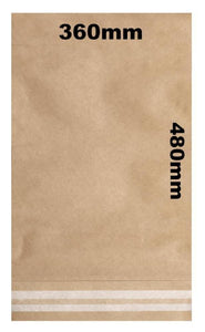 Brown kraft paper mailing bag with self seal strip